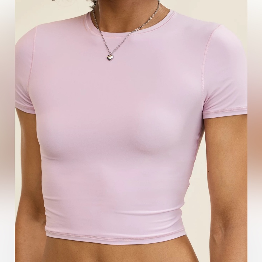 Aerie SMOOTHEZ Short Sleeve Crew T-Shirt Lavender Purple XXS NWT 💜
